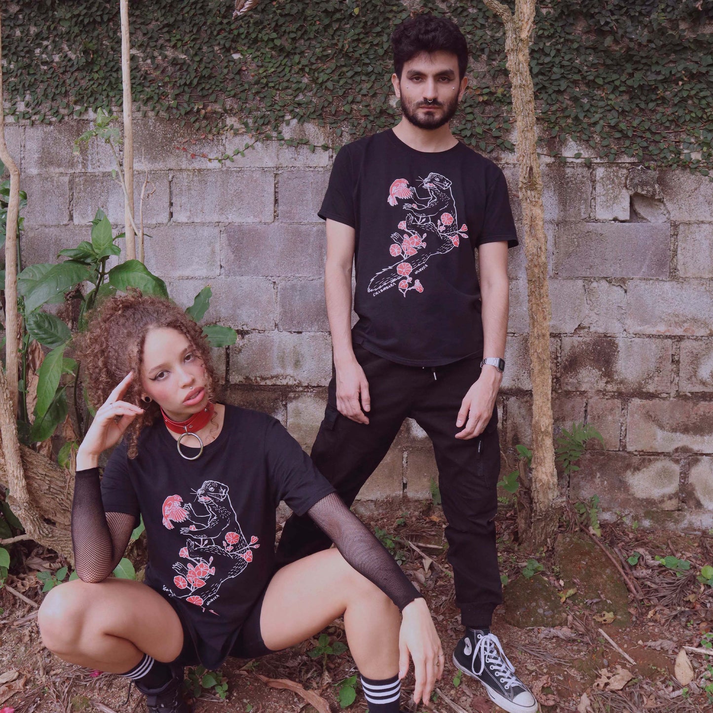 Camiseta de algodón, serigrafía a dos tintas, diseño Tolomuco-Eira Barbara.